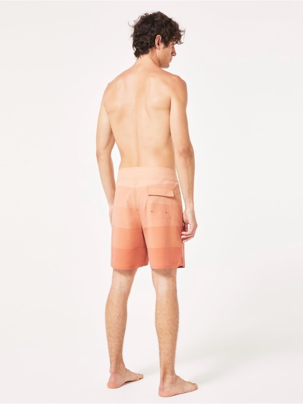 Oakley Men's Retro Mark 19" Boardshort, Size 32, Striped Ginger/Peach - Picture 5 of 7